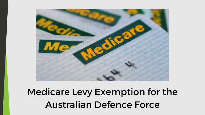 Medicare Levy Exemption for Defence Force Members